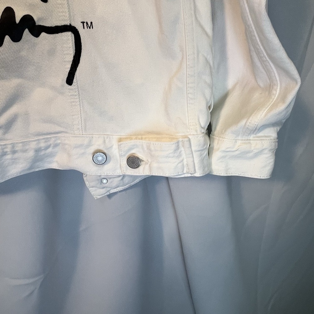 Keith Haring Jacket H&M Limited Edition Mens Size Small Denim Relaxed White - Picture 5 of 14